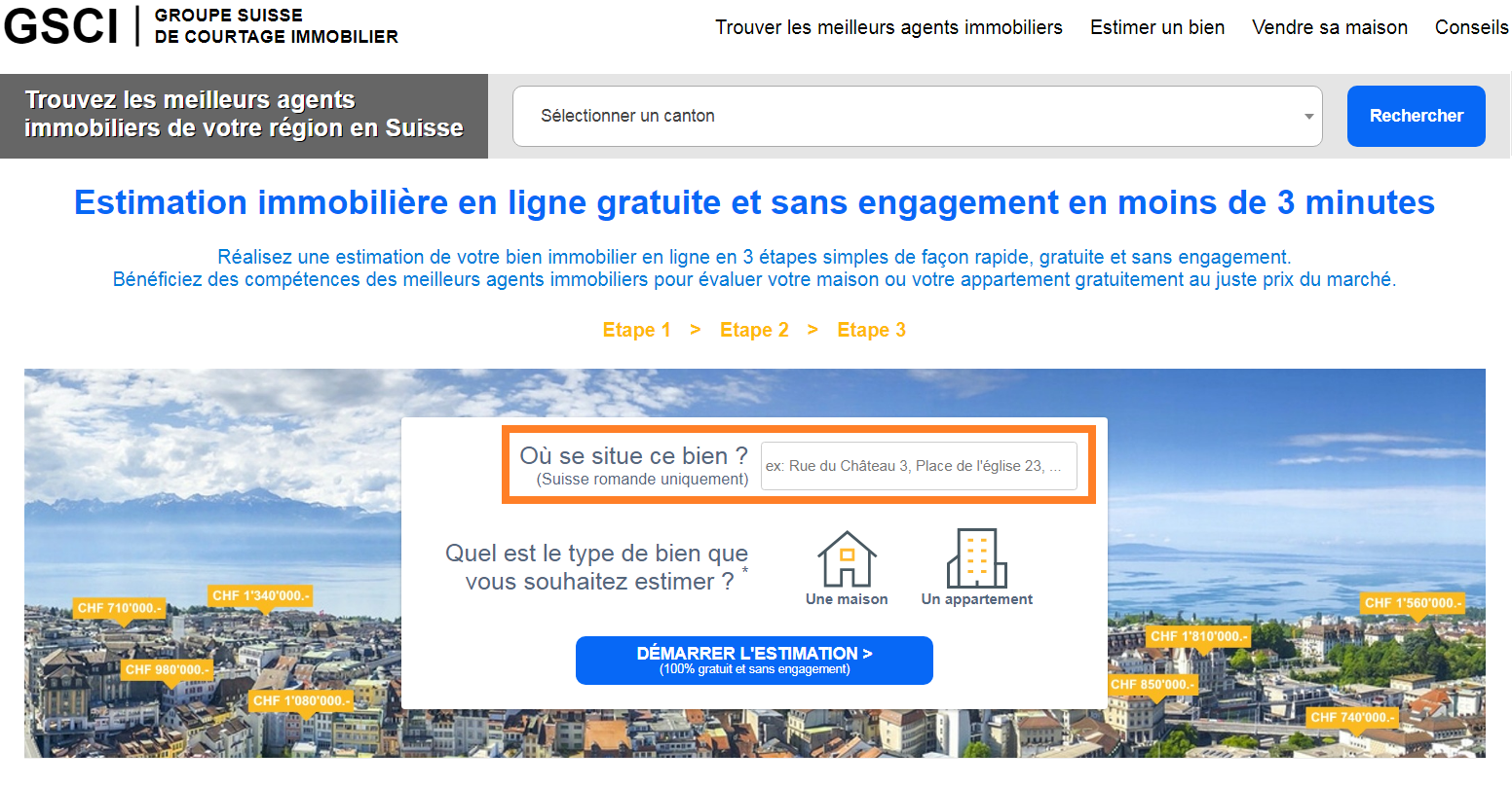 estimation bien immobilier en ligne suisse