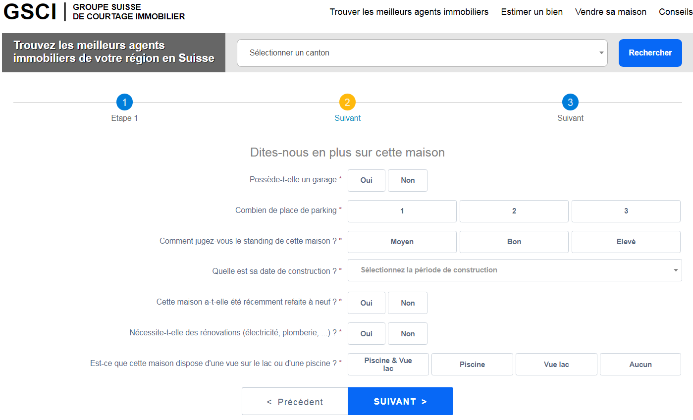 evaluation valeur bien immobilier en ligne suisse